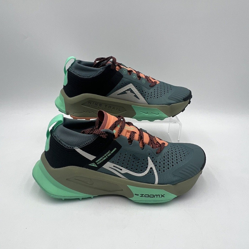 Nike Women’s Size 6 ZoomX Zegama Trail Mineral Slate Bone Black DH0625 300 NEW